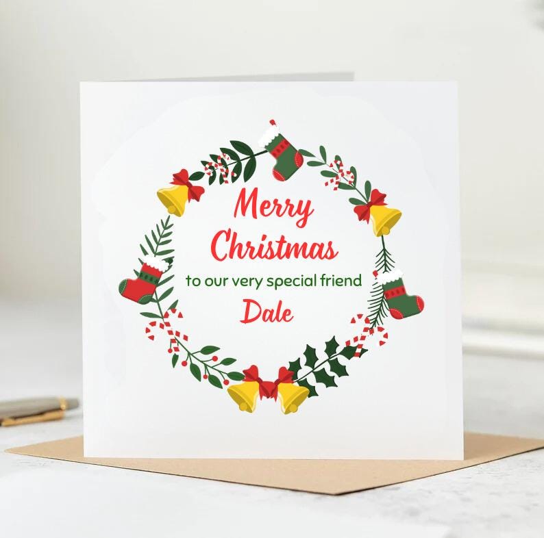 Friend Christmas Card, Special Friend Christmas Card, Christmas Card For Best Friend, Friend Xmas Card, Christmas Card Friend, Friend 6x6