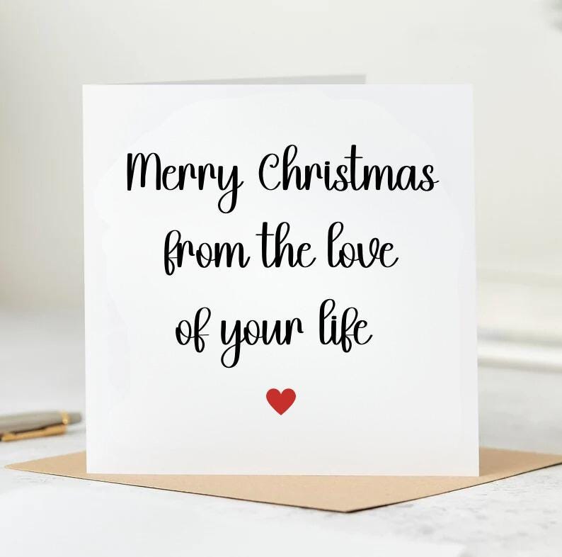 Merry Christmas To The One I Love Card | Reindeer Christmas Card For Boyfriend |Girlfriend | Husband | Wife | Romantic Christmas Card |6x6