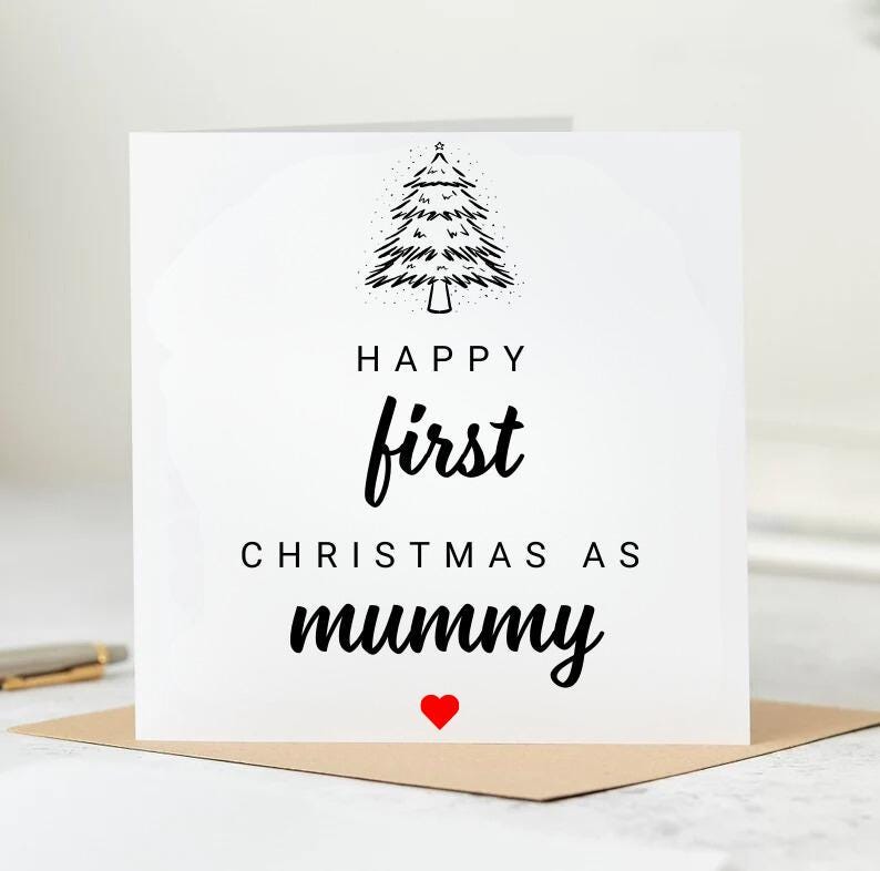 1st Christmas as my Mummy Card / 1st Christmas Card for Mummy / Personalised 1st Christmas Card as a Mummy / 1st Christmas Card Mummy 6x6