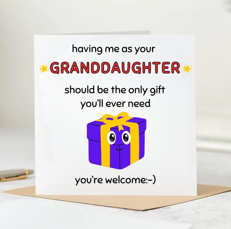 Granddaughter Birthday Card - Grandchild - Birthday Card - Female Relation - Card For Her 6x6
