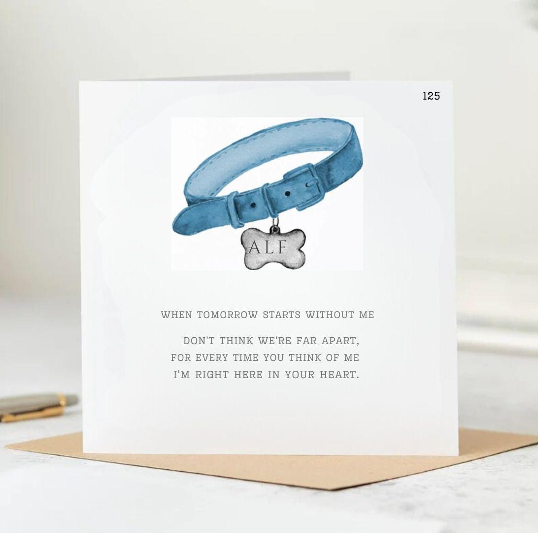 Personalised Pet Loss Sympathy Card, Pet Bereavement Card, Pet Death, Pet Memorial Card, Dog Loss Card,Dog Sympathy Card 6x6