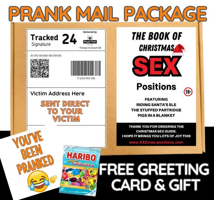 Prank Mail Package -the book of christmas se x positions sent directly to Victim by Post - Adult Joke  Birthday Gift Funny Gag Embarrassing