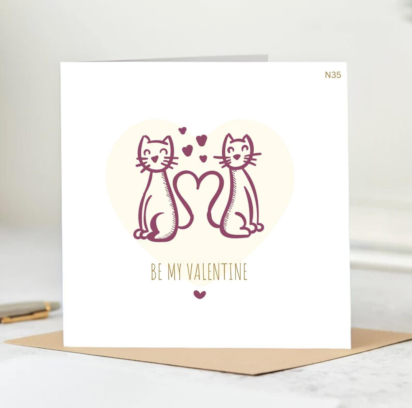 Valentines Day | Be Mine Card | Love cards Simple, Modern Valentine Gift. Card for my Fiancé.Romantic Card. Wife or Husband to be 6x6