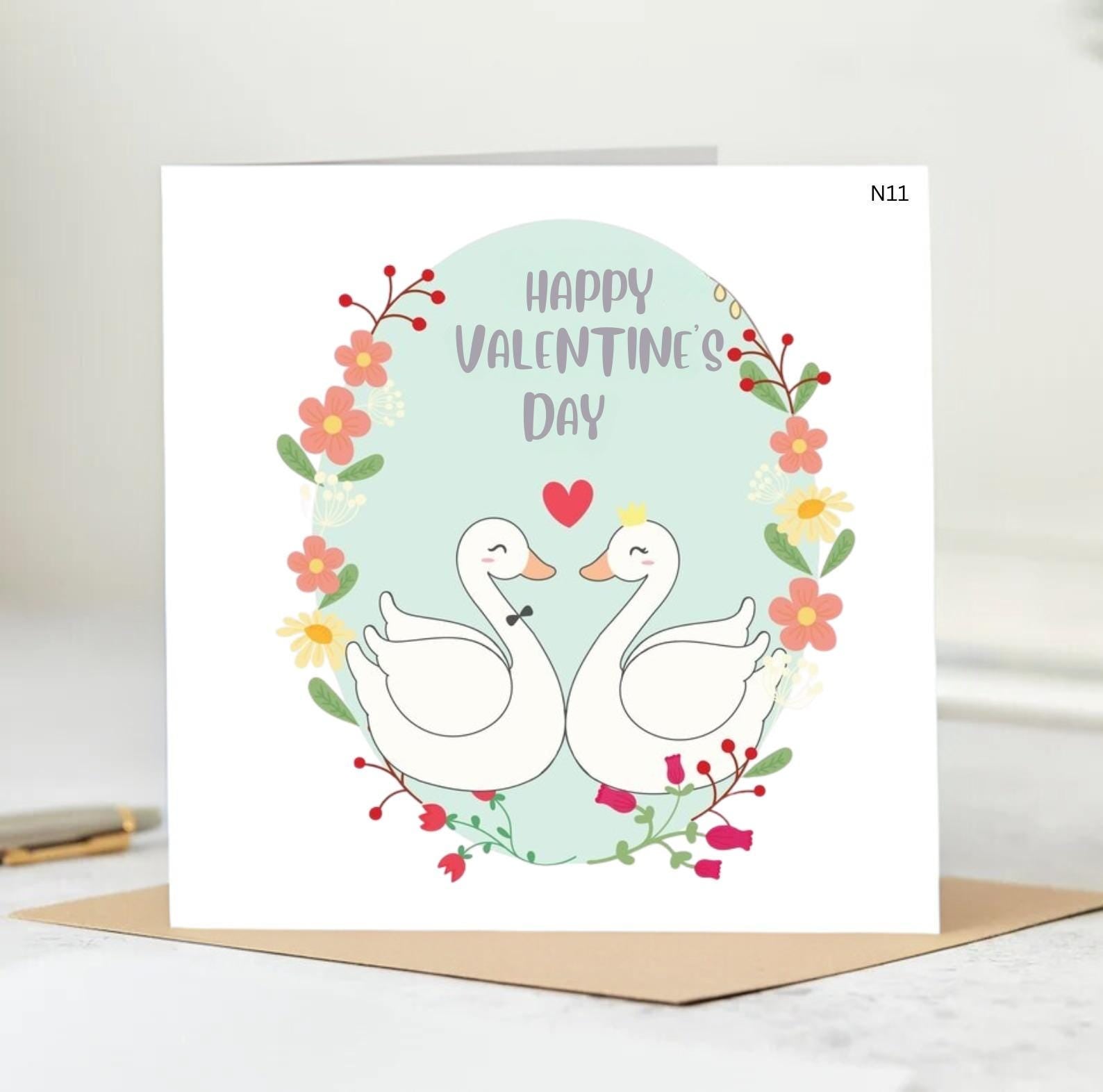 Happy Valentine's Day Silly Goose, Valentine's Day Card, Funny Card, Romantic Card, Personalised Card 6x6