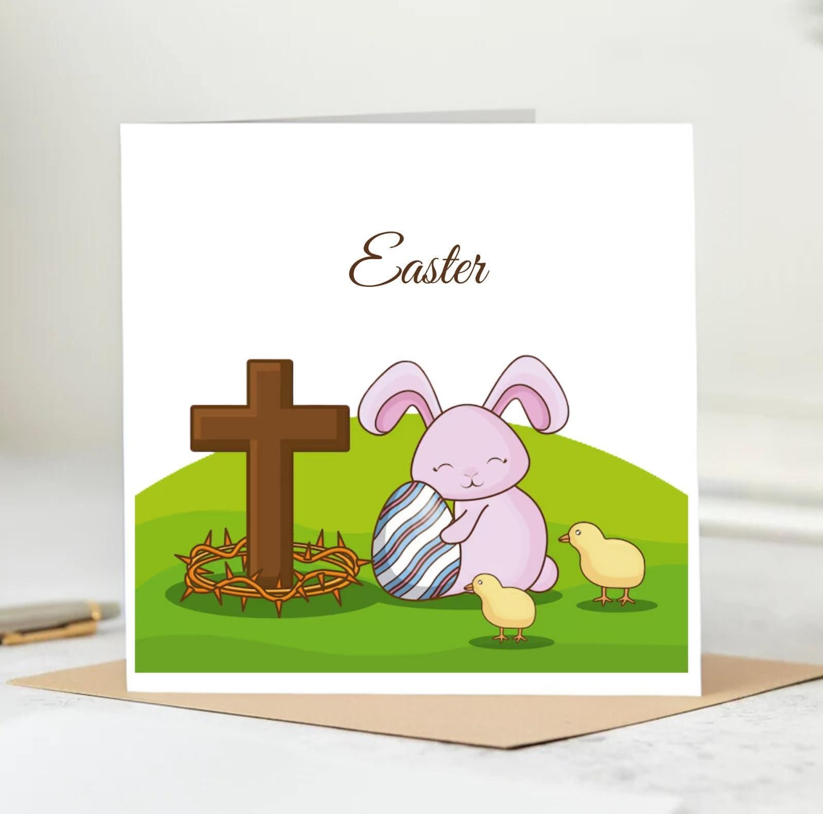 Personalised Easter Card, Egg  Easter Card, Son, Daughter, Grandson, Granddaughter, Nephew, Niece, Cousin Easter Card 6x6