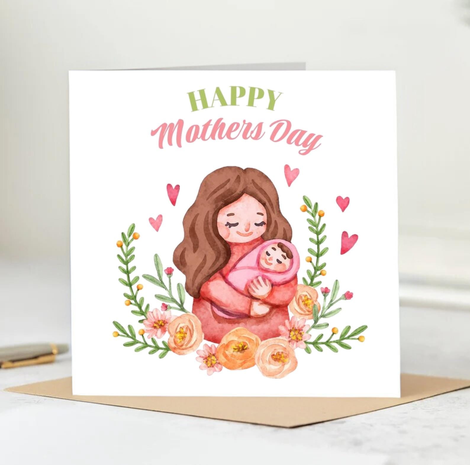 Mothers Day Card, Happy Mothers Day, Card For Mothers Day, Mothers Day Card, Personalised Mothers Day Card, Mothers Day Card 6x6