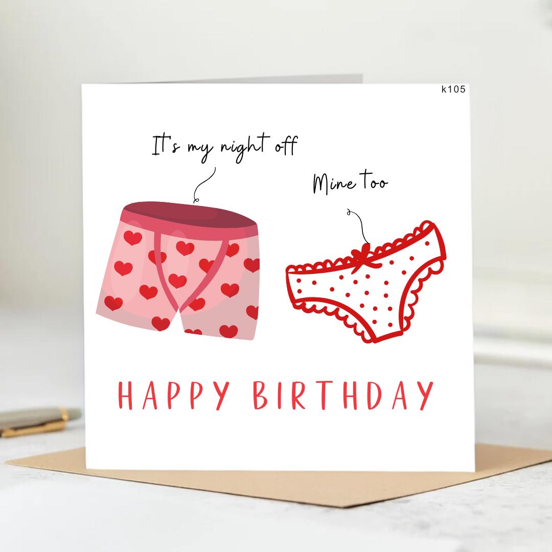 Personalised Romantic Birthday card 6x6 | Funny birthday card | Card for couple | Girlfriend boyfriend card