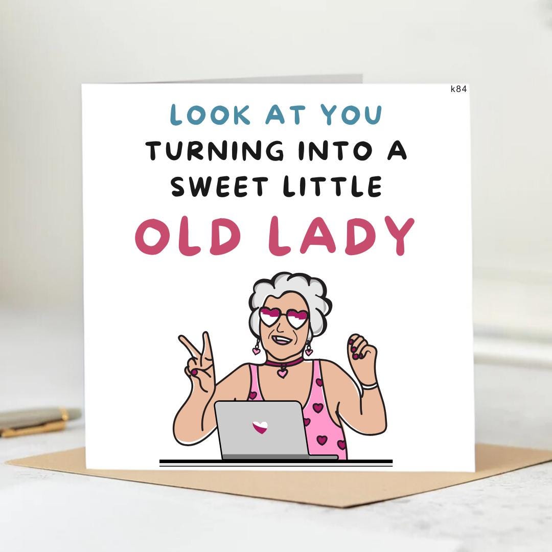 Bitch birthday card - You're a bitch, ooops personalised 6x6 card