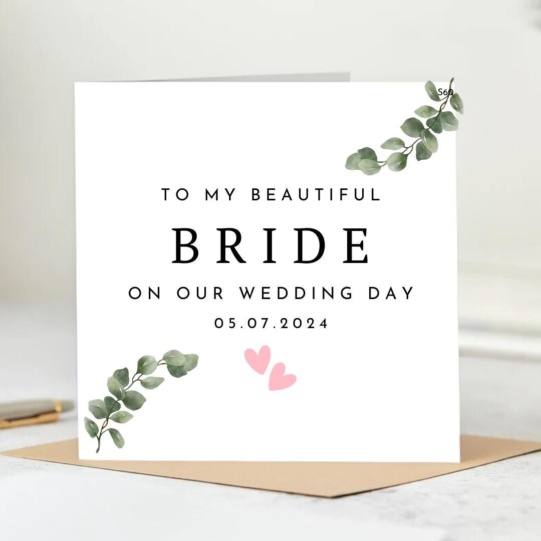 Congratulations On Your Wedding Day Card,Happy Wedding Day, Personalised Wedding Day Card, Wedding Gift Friends, Couple Wedding Day Gift 6x6