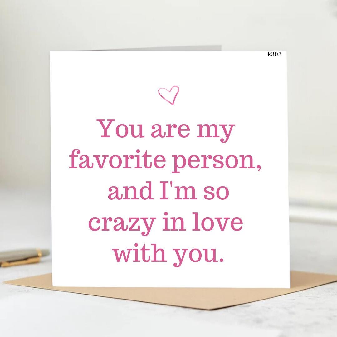 Happy Birthday To My Favourite Person In The Whole World, Birthday Card For Wife, Husband, Girlfriend, Boyfriend, Partner, Best Friend 6x6