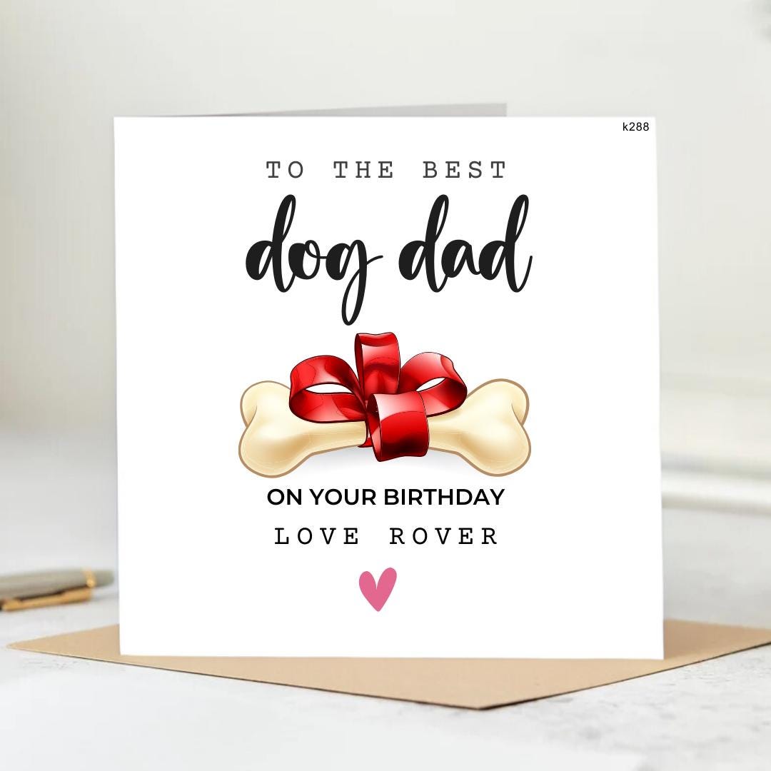 Birthday Card From Dog, Dog Dad Birthday Card, Birthday Card For Dog Dad, Happy Birthday From The Dog, Dog Dad Gift, From The Dogs 6x6