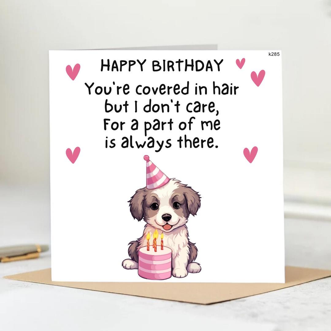 Personalised Dog Birthday Card, Birthday Card for Dog, Happy Woofday, Any Age 6x6