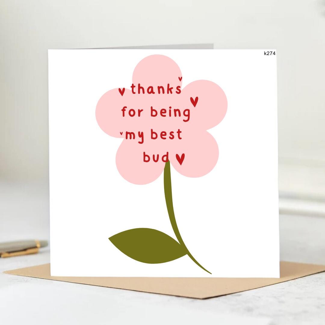 Card for friend Friendship Card Birthday Card for Your True Friends for Best Friend Colleague Long distance personalized 6x6