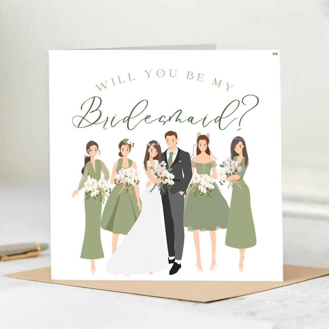 Will you be my bridesmaid / flower girl / maid of honor card. Bridesmaid proposal Card, act surprised bridesmaid, sister by my side card 6x6
